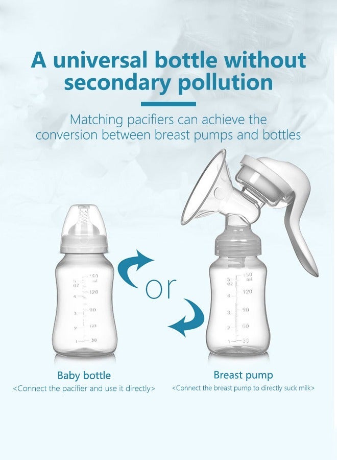 كايغا مضخة ثدي محمولة يدوية من السيليكون لتدليك الثدي بدون ألم، هادئة، بدون ألم، سعة 180 مل، مع شفط قابل للتعديل وملحقات - Image 5